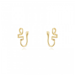 Pendiente Plata Lisa Pendientes Earcuff - Lagrima 14*6mm - Earcuff