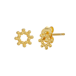 Pendiente Plata Lisa Pendientes Plata Lisa - Sol 6,5 mm - Plata Bañado Oro Y Plata Rodiada