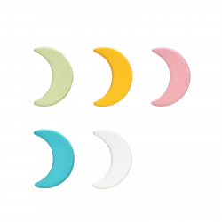 Silver Earrings Moon Earrings - Enamel - 4 * 6 mm - Gold Plated