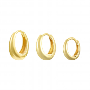 Pendientes bañados en oro de 18k con forma de llave y candado
