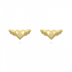 Silver Earrings Heart Earrings - 7*3mm - Gold Plated and Rhodium Plated