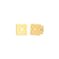 Pendiente Plata Lisa Pendientes Panot de Barcelona - 9mm - Bañado Oro y Plata