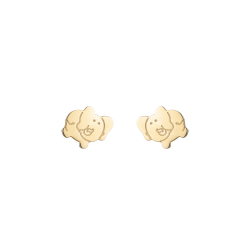 Boucles D'Oreilles Argent Lisse Boucles d'oreilles éléphant 9,5mm - Plaqué or et argent