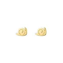 Pendiente Plata Lisa Pendientes Caracol 6mm - Bañado Oro y Plata