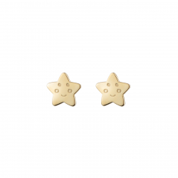 Ohrringe Glattes Silber Sterne-Ohrringe 7 mm – Vergoldet und Versilbert