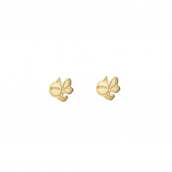 Pendiente Plata Lisa Pendientes Abeja 9,5mm - Bañado Oro y Plata