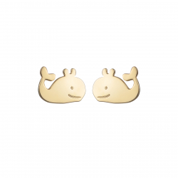 Pendiente Plata Lisa Pendientes Ballena 6mm - Bañado Oro y Plata