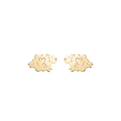 Silver Earrings Sheep Earrings 6mm - Gold Plated and Silver