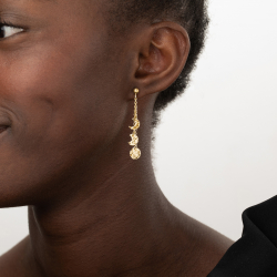 Ohrringe Glattes Silber Mond Phase-Ohrringe 9,5 mm – Vergoldet und Versilbert