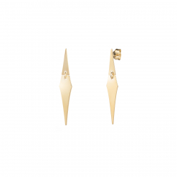 Ohrringe Glattes Silber Ohrringe lang - Raute 42*7mm - Vergoldet & Silber
