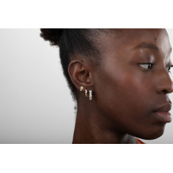 Pendiente Plata Lisa Pendientes Aro - 12 mm - Bañado oro y Plata Rodiada