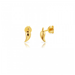 Pendiente Plata Lisa Pendientes Plata - Guindilla 9mm - Bañado Oro y Plata Rodiada