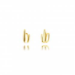 Silver Earrings Earcuff Earrings -  Double 11*5mm  - Gold Plated and Rhodium Silver