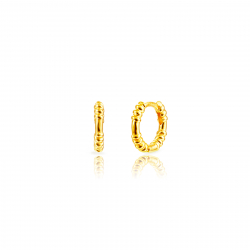 Pendiente Plata Lisa Pendientes Aro Retorcido - 11 mm - Bañado en Oro y Plata Rodiada