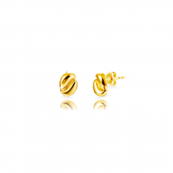 Ohrringe Glattes Silber Gedrehte Ohrringe - 8*6 mm und 13*9 mm - Vergoldet und Rhodium Silber Ohrringe Glattes Silber Gedrehte Ohrringe - 8*6 mm und 13*9 mm - Vergoldet und Rhodium Silber