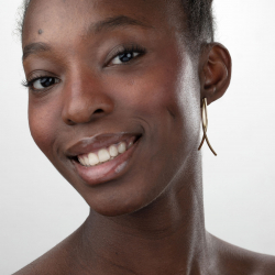 Ohrringe Glattes Silber Silber-Ohrringe - Stab 50 mm - Vergoldet und Rhodiniertes Silber