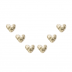 Ohrringe Glattes Silber Silber Herz Ohrringe - Dreier-Set - 5 mm - Vergoldet und Rhodiniertes Silber