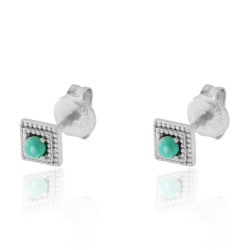 Boucles D'Oreilles Argent Minéral Boucles d'oreilles Turquoise