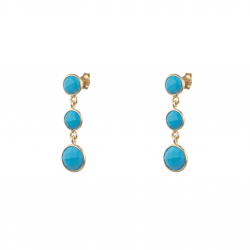 Silver Stone Earrings Mineral Earrings