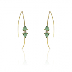 Silver Stone Earrings Mineral Earrings