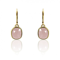 Silver Stone Earrings Mineral Earrings - 12*14