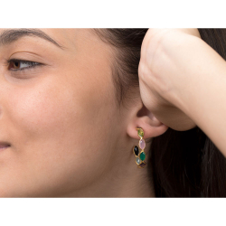 Silver Stone Earrings Mineral earrings