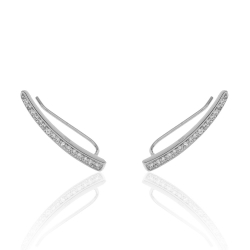 Boucles D'Oreilles Argent Zircone Boucles d'oreilles Climber