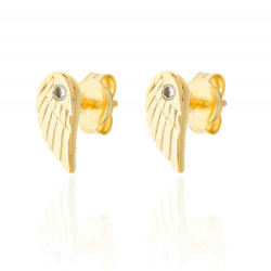 Silver Zircon Earrings Zirconia Earrings - 5 * 10 Wing