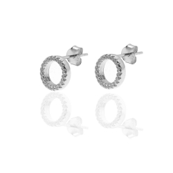 Silver Zircon Earrings Zirconia Earrings