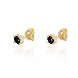 Silver Zircon Earrings Zirconia Earrings - 3mm