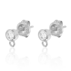 Findings - Earrings Accessories Zirconia Earrings