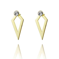 Boucles D'Oreilles Argent Zircone Boucles d'oreilles Zircone - Losange 22 mm