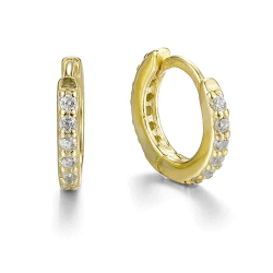 Silver Zircon Earrings Zirconia Earrings - 11 mm