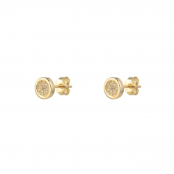 Boucles D'Oreilles Argent Zircone Boucles d'oreilles Zircone - Bouton 6 mm