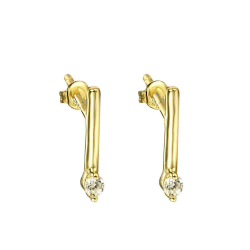 Boucles D'Oreilles Argent Zircone Boucles d'oreilles Zircone - Barrette 11 mm