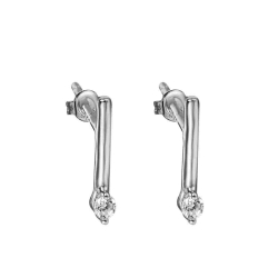 Boucles D'Oreilles Argent Zircone Boucles d'oreilles Zircone - Barrette 11 mm