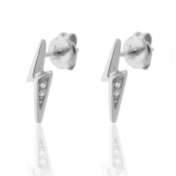 Boucles D'Oreilles Argent Zircone Boucles d'oreilles Zircone - Éclair 12 mm