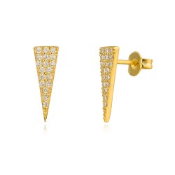 Boucles D'Oreilles Argent Zircone Boucles d'oreilles Zircone - Triangle 5x14