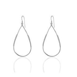 Silver Zircon Earrings Zirconia Earrings - Lagrima