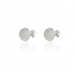 Boucles D'Oreilles Argent Zircone Pendiente Circonita 9mm RH