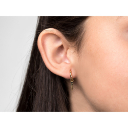 Silver Zircon Earrings Triangle Earring - White Zirconia