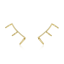 Pendiente Plata Circonita Pendientes Earcuff - Circonita Blanca