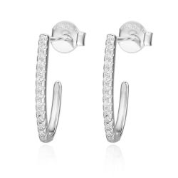 Silver Zircon Earrings Zirconia Earrings