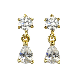 Silver Zircon Earrings Zirconia Earrings