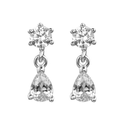 Silver Zircon Earrings Zirconia Earrings