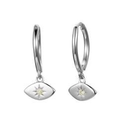 Boucles D'Oreilles Argent Zircone Boucles d'oreilles Zircone - Œil