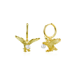 Silver Zircon Earrings Zirconia Earrings - Eagle