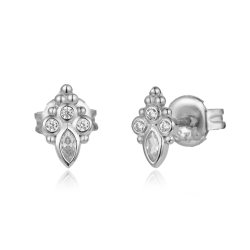 Silver Zircon Earrings Zirconia Earrings