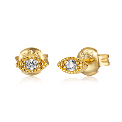Boucles D'Oreilles Argent Zircone Boucles d'oreilles Zircone - Œil