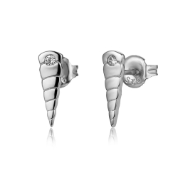 Boucles D'Oreilles Argent Zircone Boucles d'oreilles Zircone - Cône